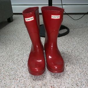 Red Hunter boots